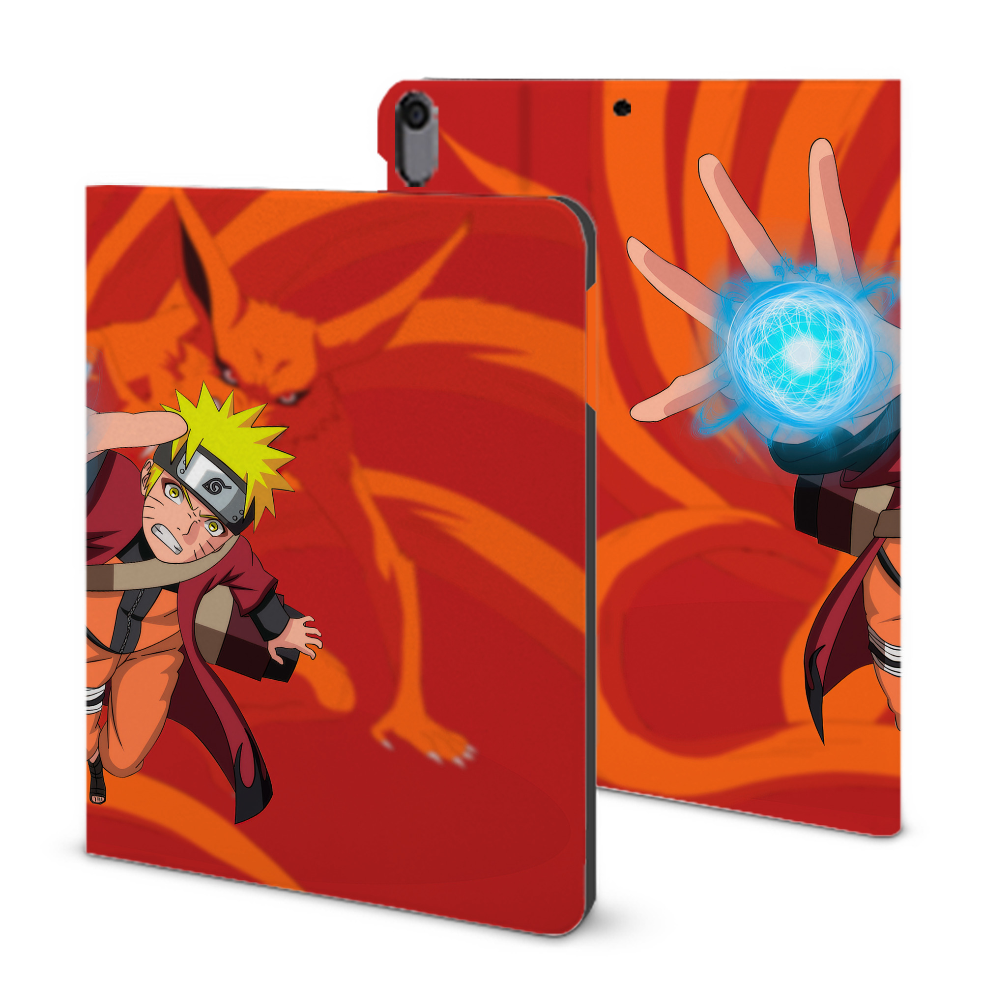 （画像用） NARUTO -ナルト- NARUTO -ナルト- 疾風伝 IPad ケース ブック型 PUレザー TPU 耐衝撃 軽量 薄型 ペン収納なし 全面保護 IPad 各モデル対応